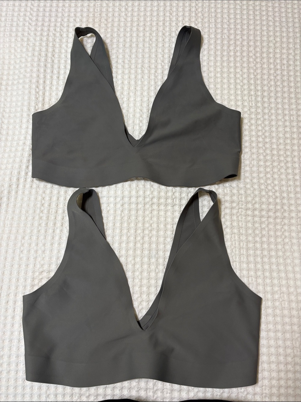 Parade Set of 2 Women's Deep V Bra Tops - XL Gray